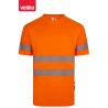 305632 Short sleeve recycled polyester T-shirt with segmented tape